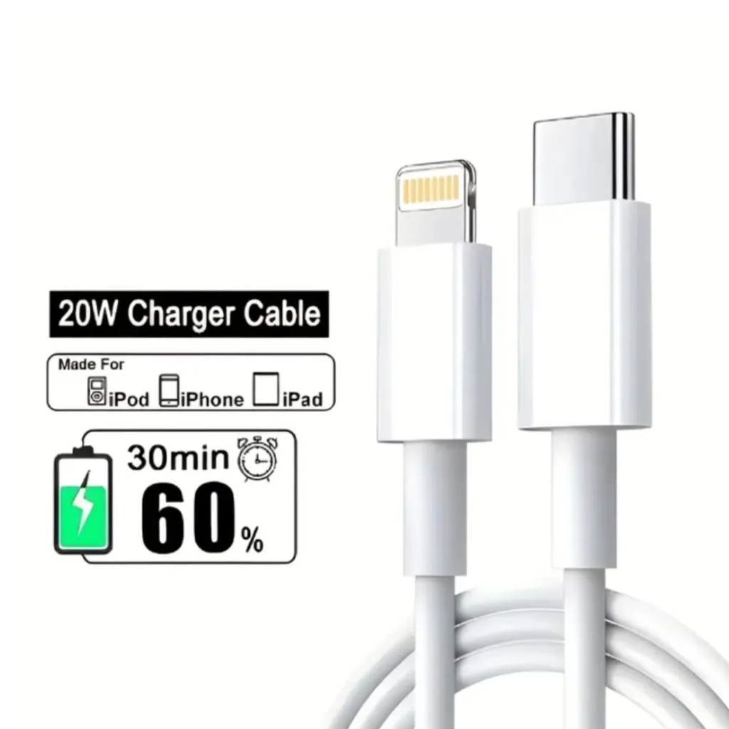 Cargador 20W USB-C + Cable Lightning para iPhone y iPad