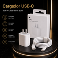 Kit de Carga USB-C 20W + Cable USB-C 60W para AirPods y más