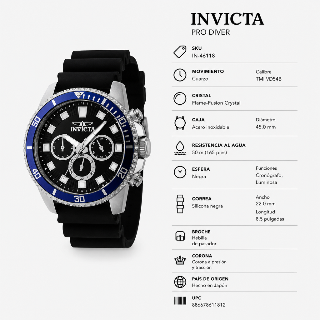 Invicta Pro Diver Blue Chronograph 45mm