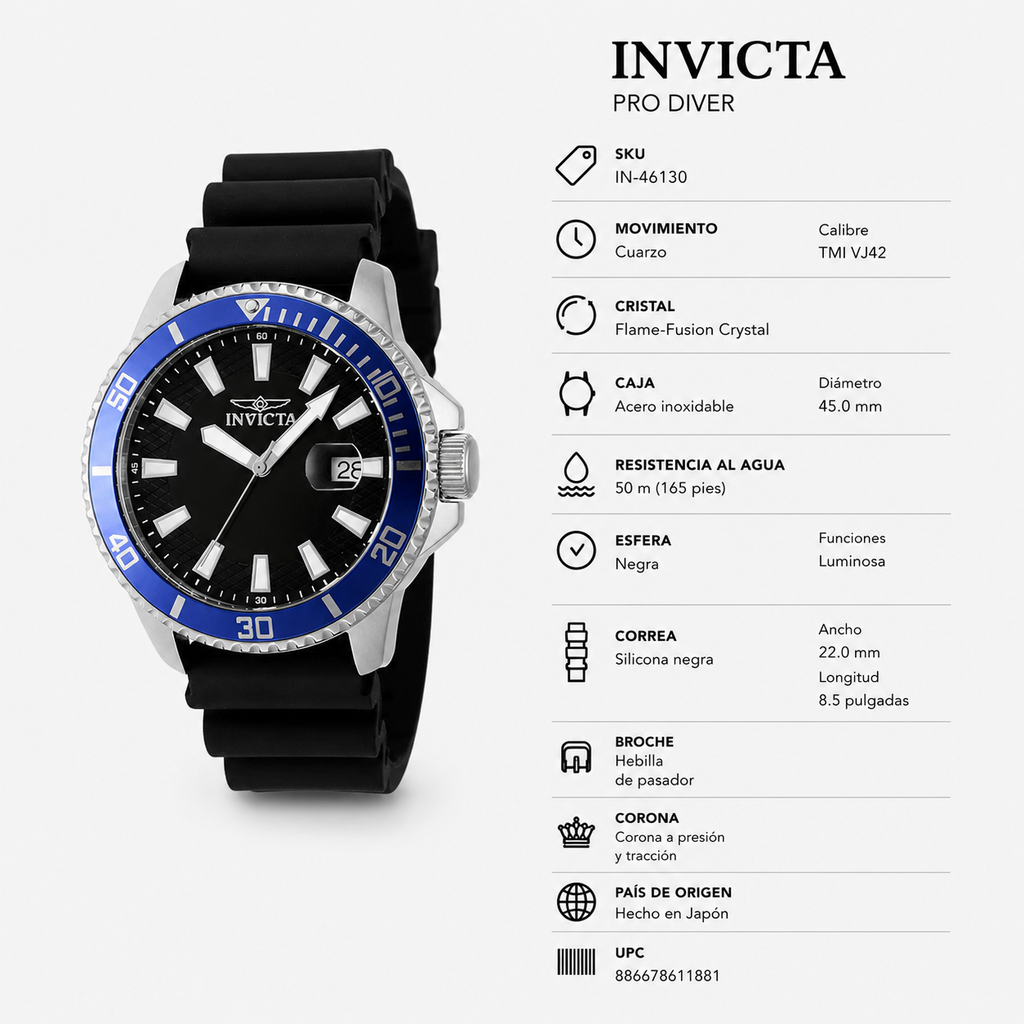 Invicta Pro Diver Ocean Blue 45 mm