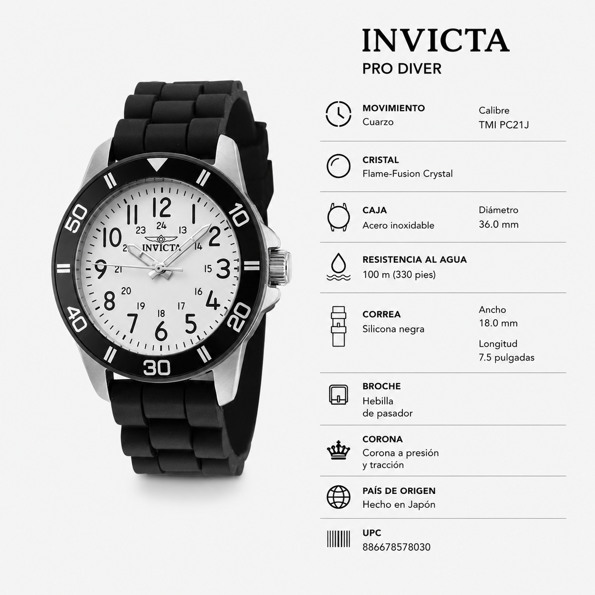 Invicta Pro Diver 36 mm