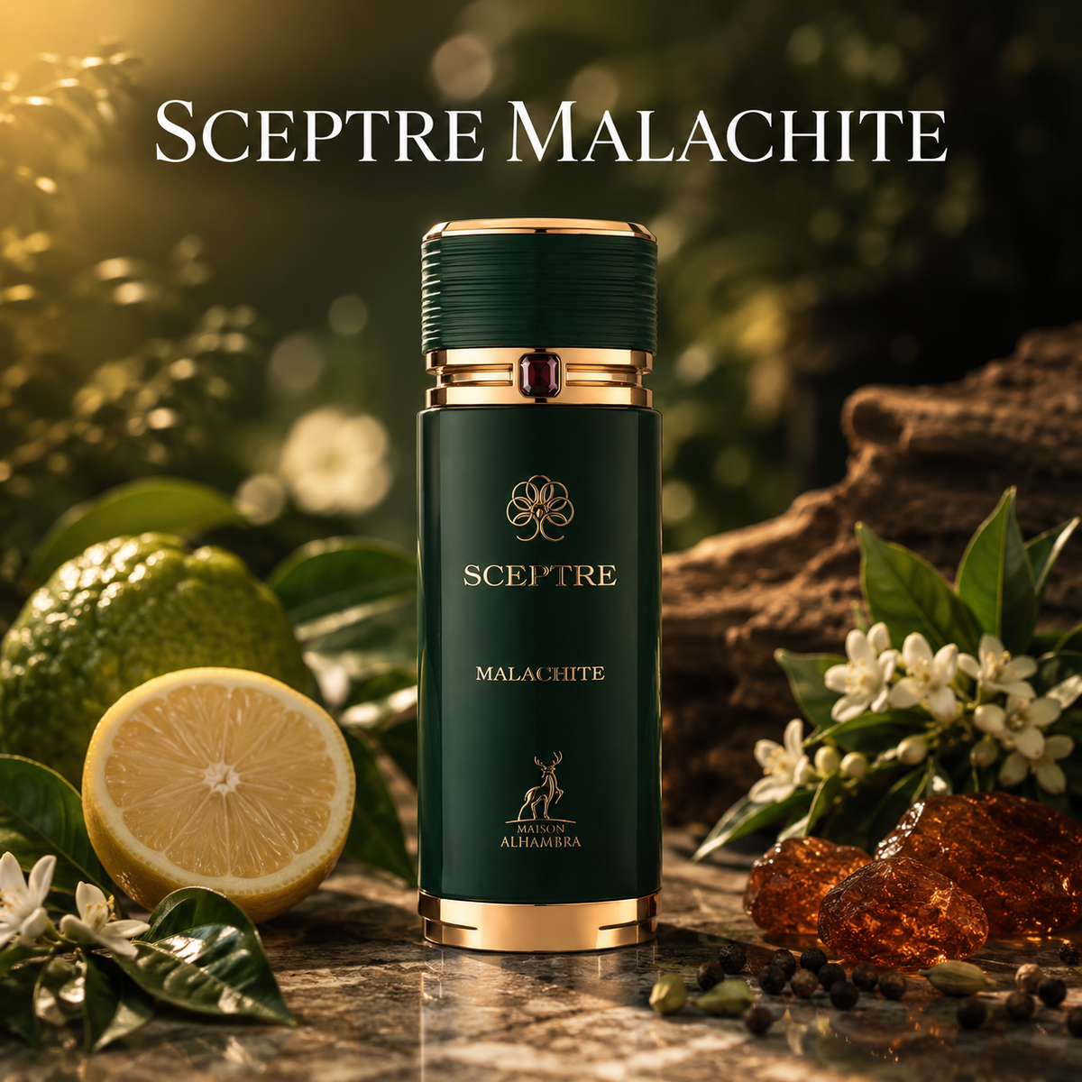 Decant Sceptre Malachite Maison Alhambra