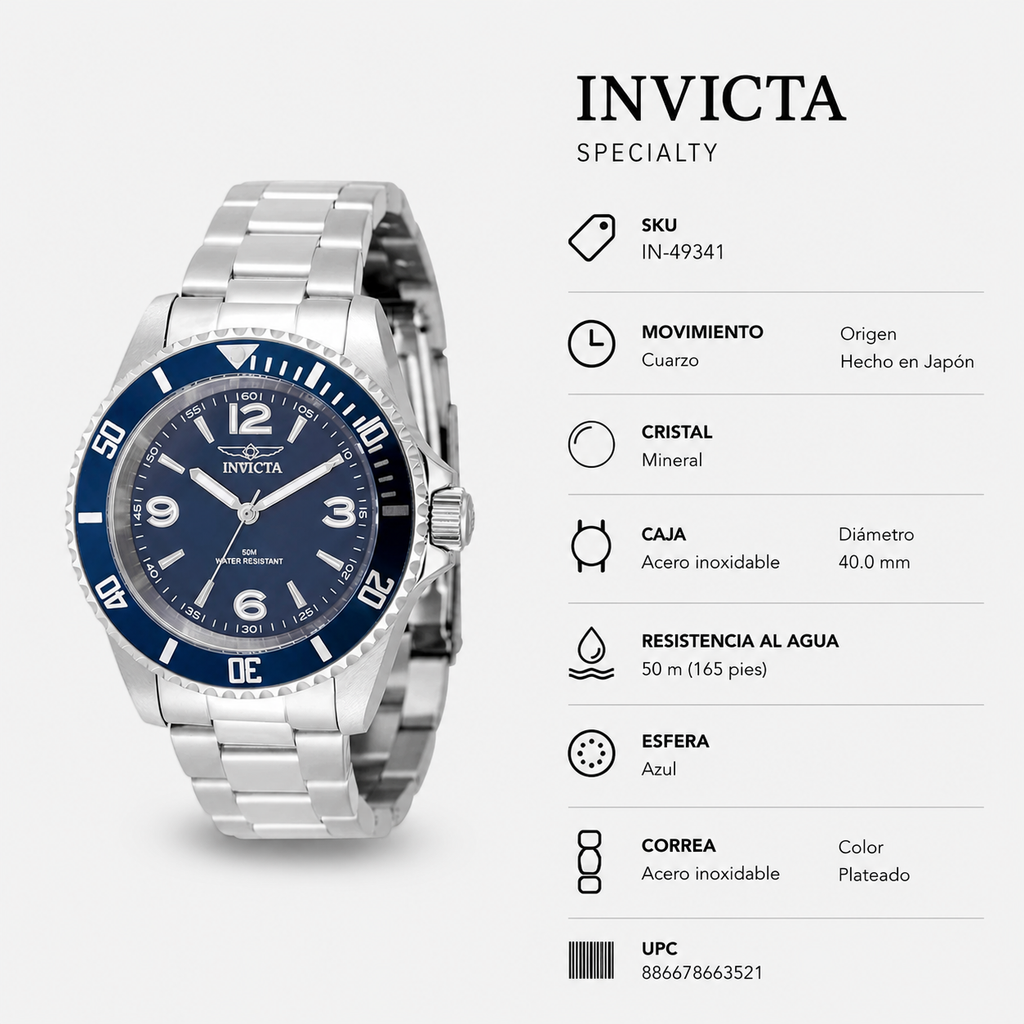 Invicta Specialty Blue 40 mm